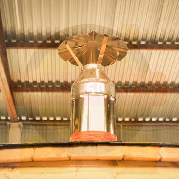 Труба установленная на печь Бани Бочки